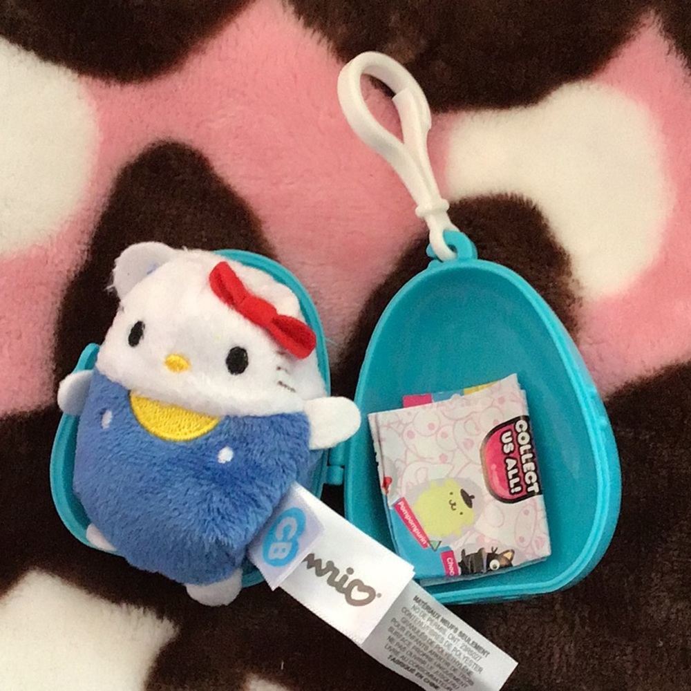 Sanrio cutie beans hello kitty mini keychain plush